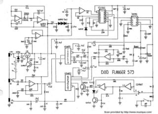 Dod 575 ;flanger schematic circuit diagram